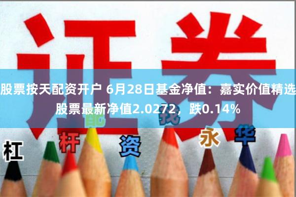 股票按天配资开户 6月28日基金净值：嘉实价值精选股票最新净值2.0272，跌0.14%