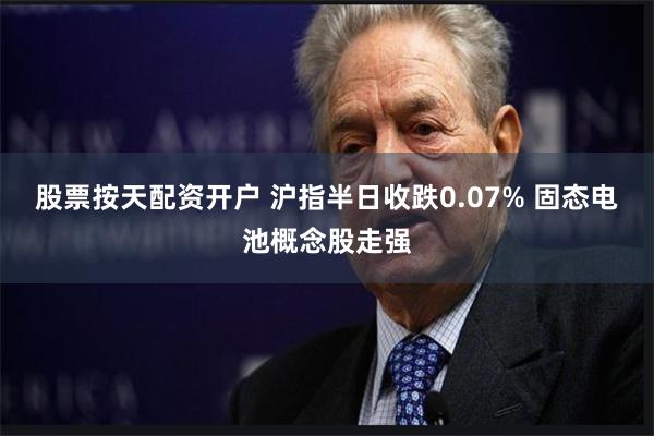 股票按天配资开户 沪指半日收跌0.07% 固态电池概念股走强